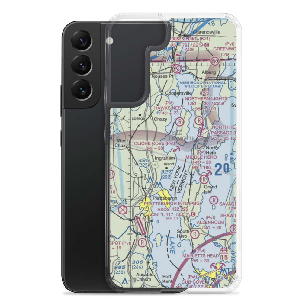 Cliche Cove Seaplane Base (00NK) VFR Sectional Samsung Case Samsung Galaxy S22 Plus model shown