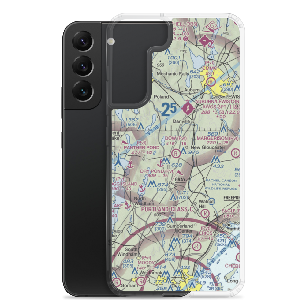 Cliff Dow Airport (54ME) VFR Sectional Samsung Case Samsung Galaxy S22 Plus model shown