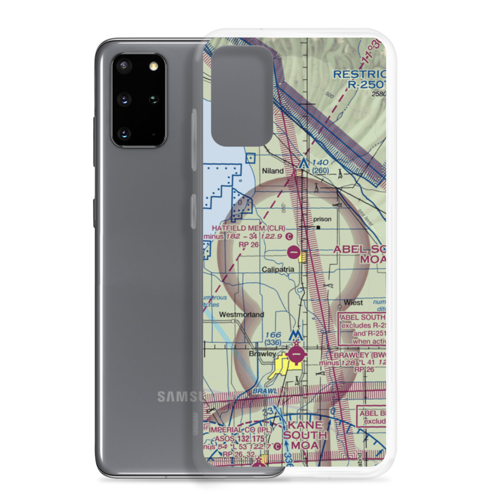 Cliff Hatfield Memorial Airport (CLR) VFR Sectional Samsung Case Samsung Galaxy S20 Plus model shown