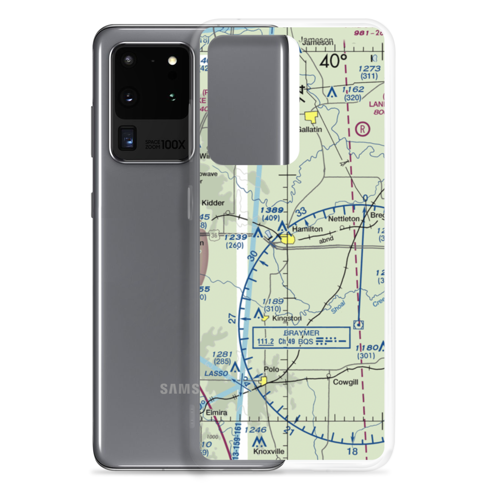 Cliff Scott Airport (47MO) VFR Sectional Samsung Case Samsung Galaxy S20 Ultra model shown