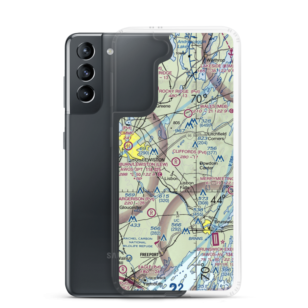 Cliffords Airport (ME69) VFR Sectional Samsung Case Samsung Galaxy S21 model shown