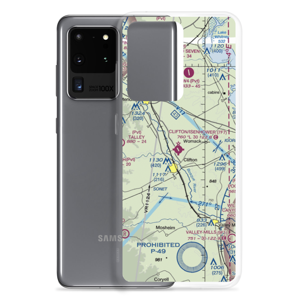 Clifton Municipal Isenhower Field (7F7) VFR Sectional Samsung Case Samsung Galaxy S20 Ultra model shown