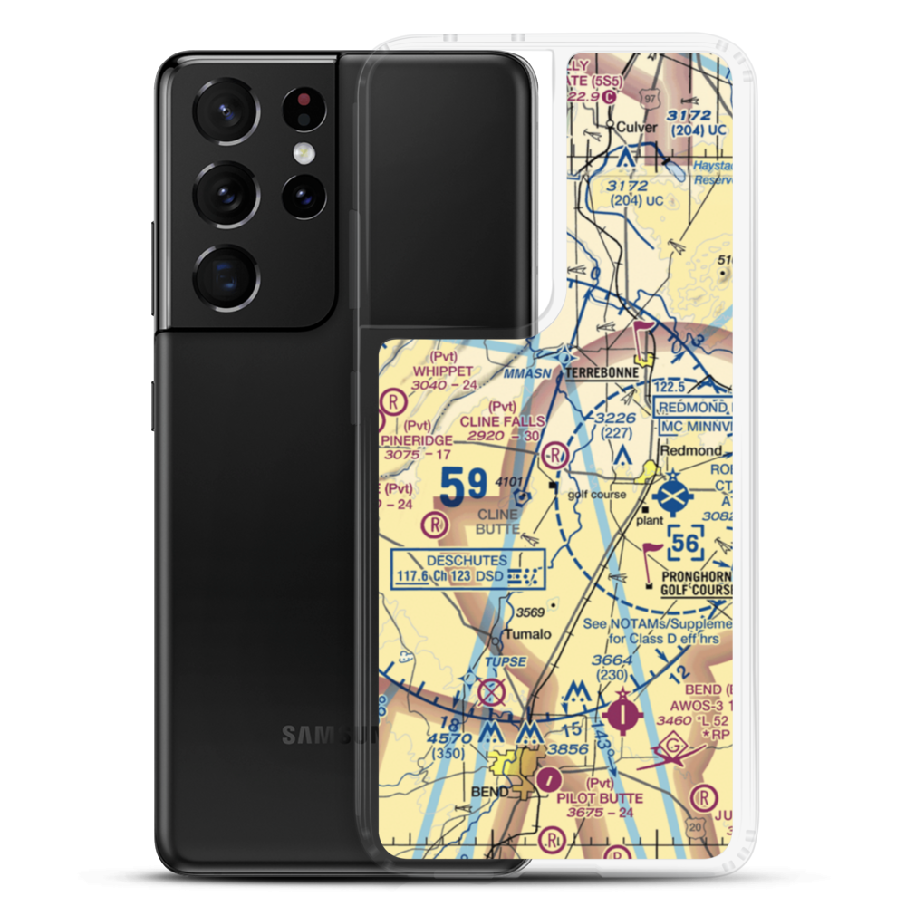 Cline Falls Air Park (3OR8) VFR Sectional Samsung Case Samsung Galaxy S21 Ultra model shown