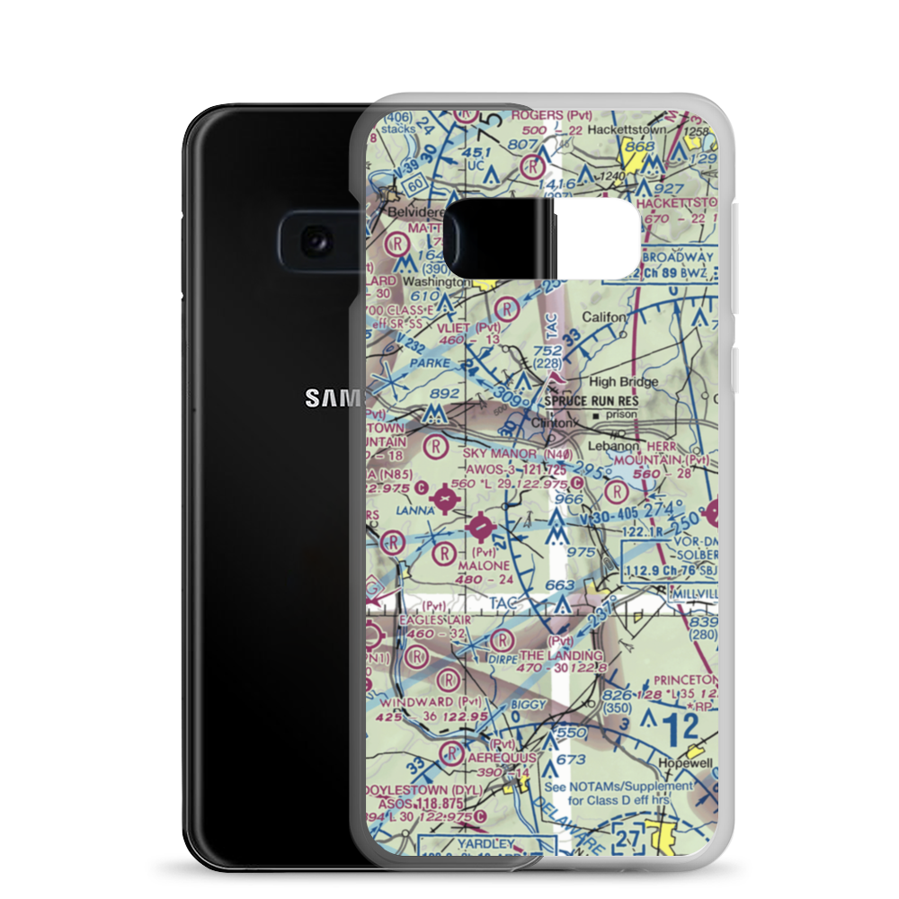 Clinton Elks Lodge Balloonport (12JY) VFR Sectional Samsung Case Samsung Galaxy S10e model shown