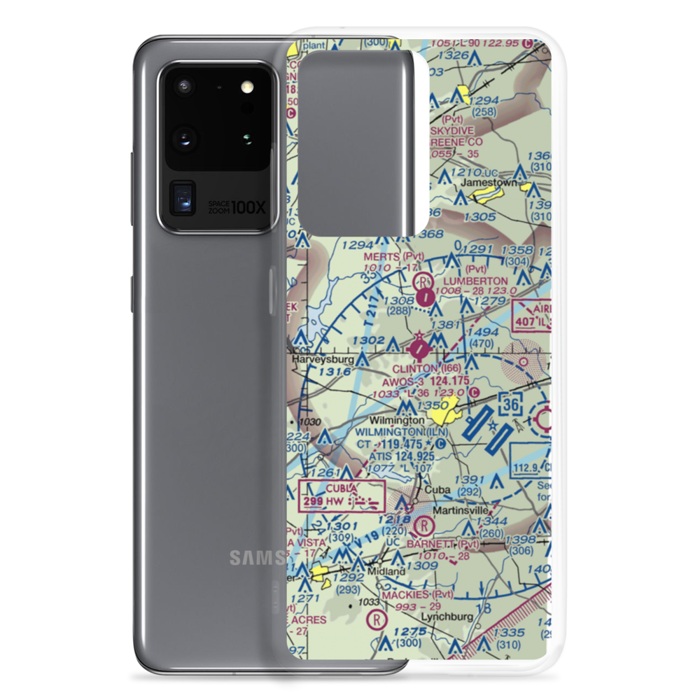 Clinton Field (I66) VFR Sectional Samsung Case Samsung Galaxy S20 Ultra model shown