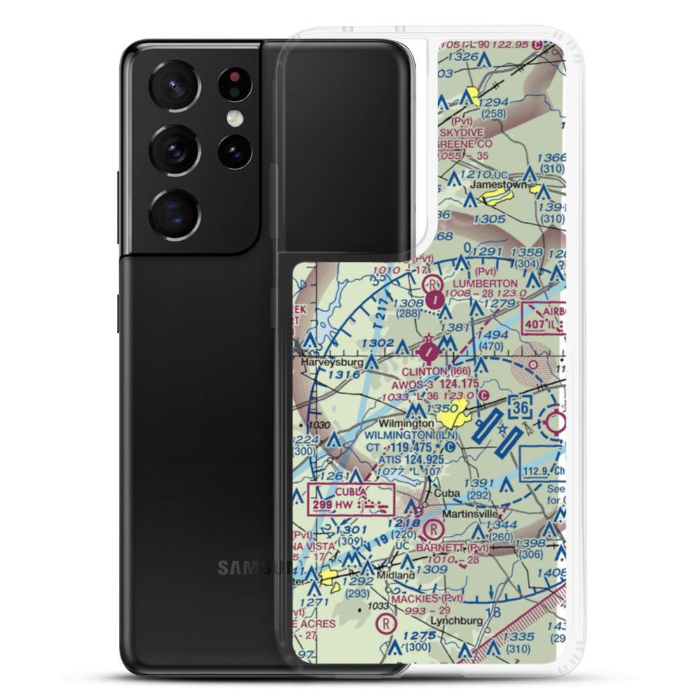 Clinton Field (I66) VFR Sectional Samsung Case Samsung Galaxy S21 Ultra model shown