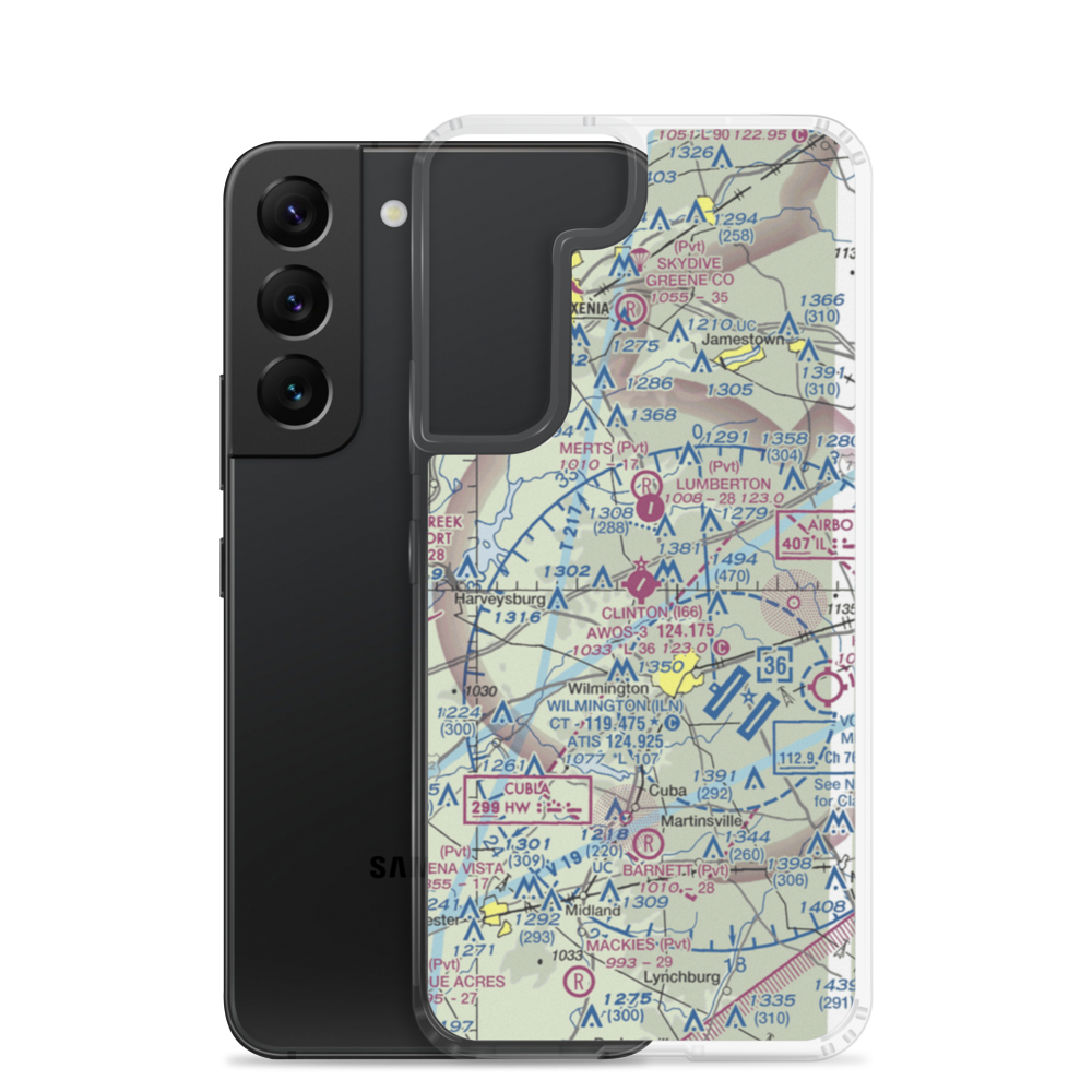 Clinton Field (I66) VFR Sectional Samsung Case Samsung Galaxy S22 model shown