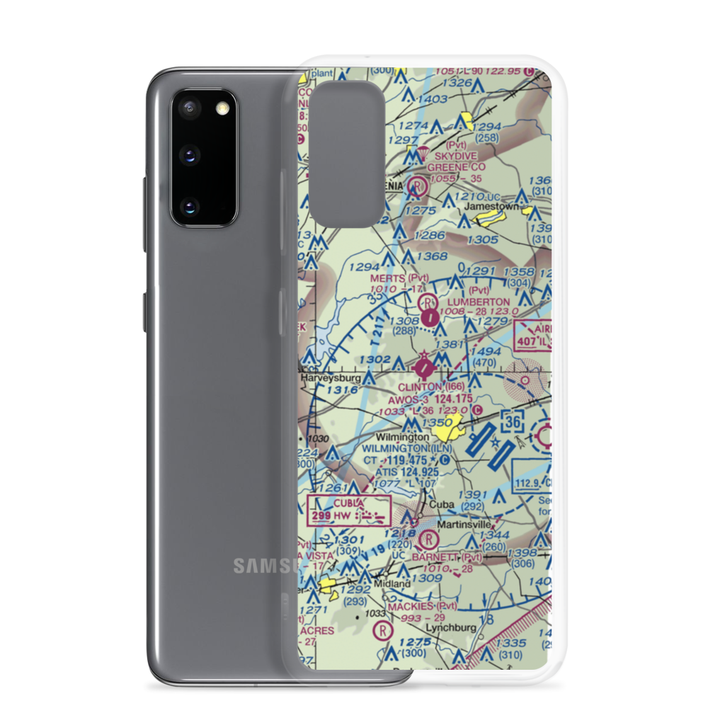 Clinton Field (I66) VFR Sectional Samsung Case Samsung Galaxy S20 model shown