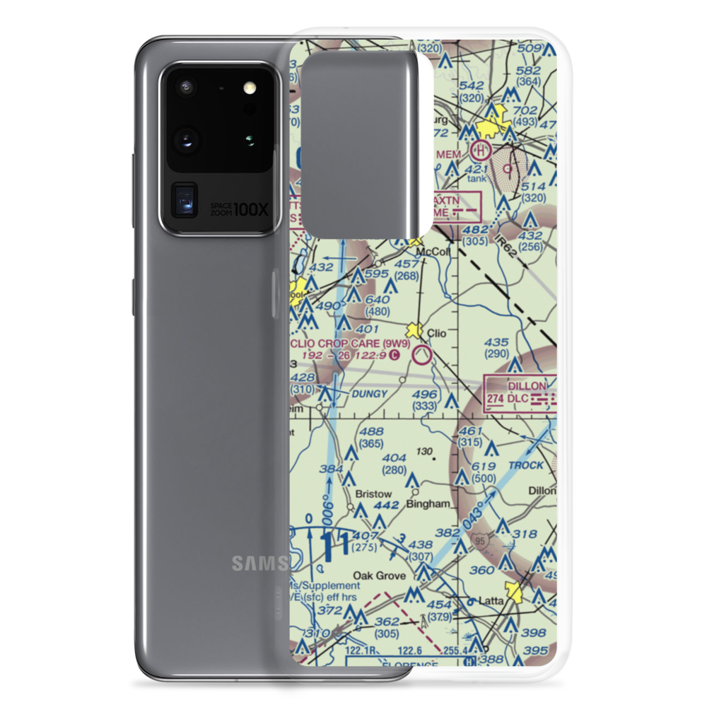 Clio Crop Care Airport (9W9) VFR Sectional Samsung Case Samsung Galaxy S20 Ultra model shown