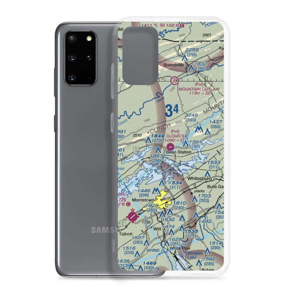 Cloud 9 Aerodrome (40TN) VFR Sectional Samsung Case Samsung Galaxy S20 Plus model shown