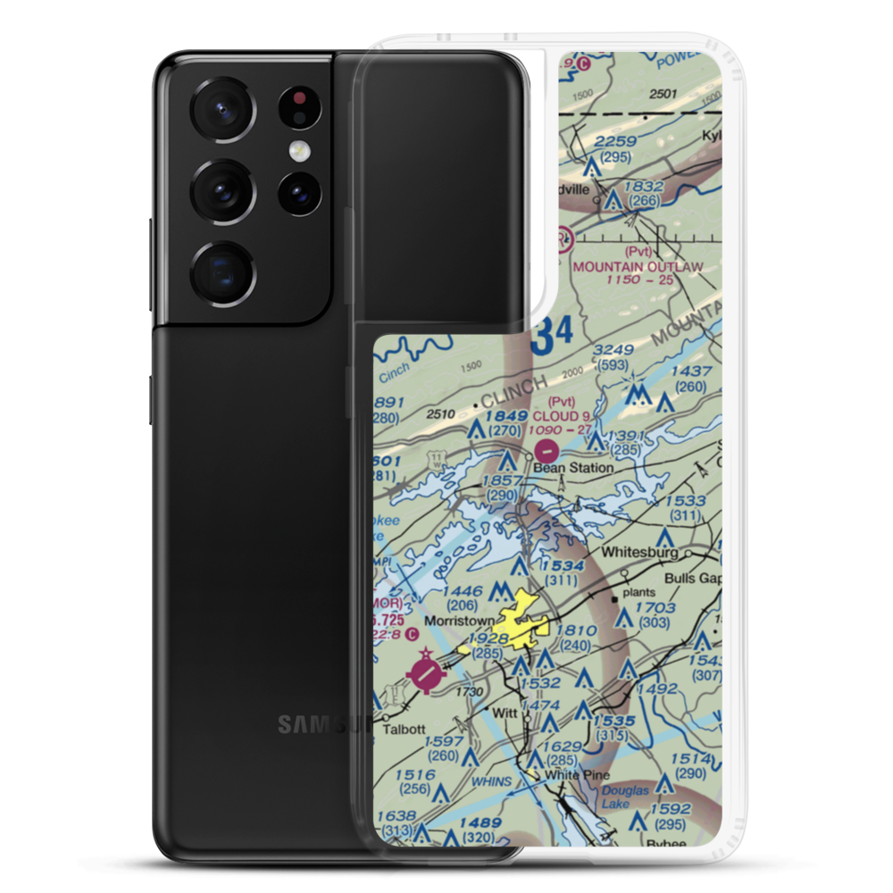 Cloud 9 Aerodrome (40TN) VFR Sectional Samsung Case Samsung Galaxy S21 Ultra model shown