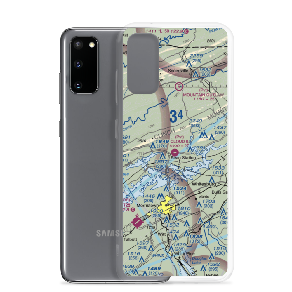 Cloud 9 Aerodrome (40TN) VFR Sectional Samsung Case Samsung Galaxy S20 model shown