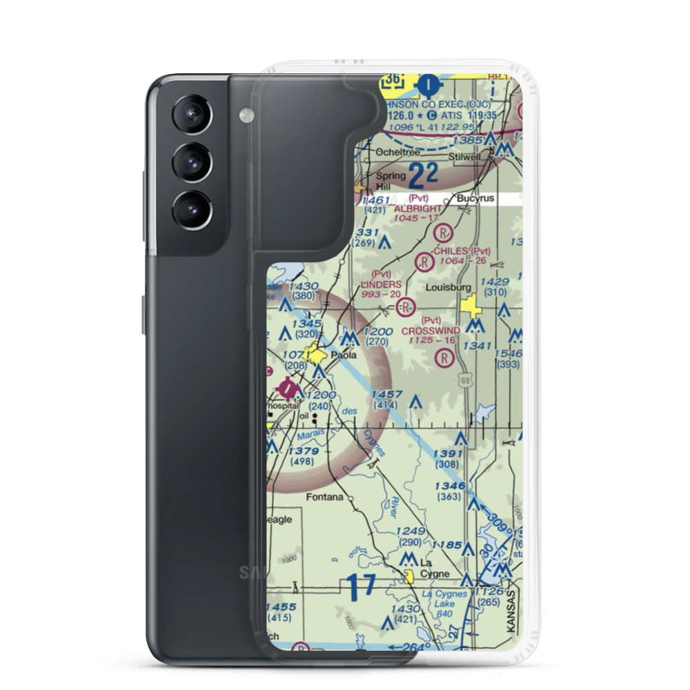 Cloud 9 Airport (68KS) VFR Sectional Samsung Case Samsung Galaxy S21 model shown