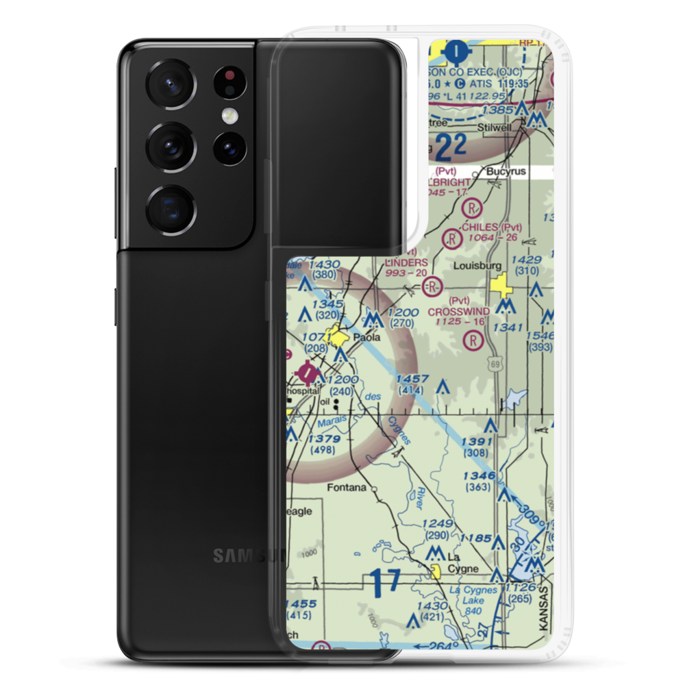 Cloud 9 Airport (68KS) VFR Sectional Samsung Case Samsung Galaxy S21 Ultra model shown