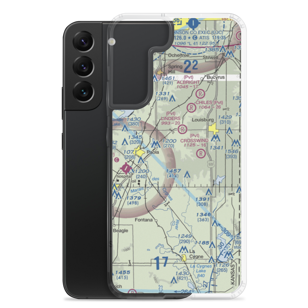 Cloud 9 Airport (68KS) VFR Sectional Samsung Case Samsung Galaxy S22 Plus model shown