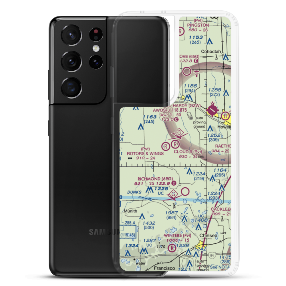 Cloud 9 Airport (MI26) VFR Sectional Samsung Case Samsung Galaxy S21 Ultra model shown