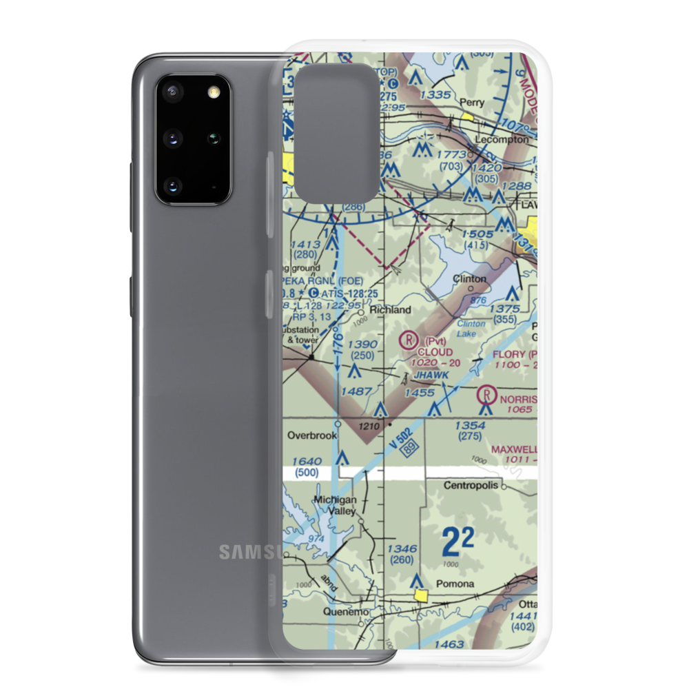 Cloud Airport (7KS2) VFR Sectional Samsung Case Samsung Galaxy S20 Plus model shown