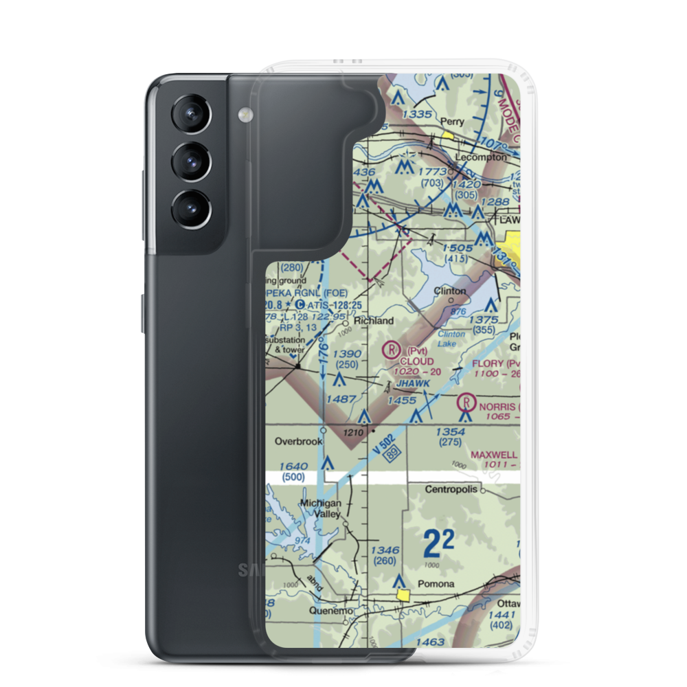 Cloud Airport (7KS2) VFR Sectional Samsung Case Samsung Galaxy S21 model shown