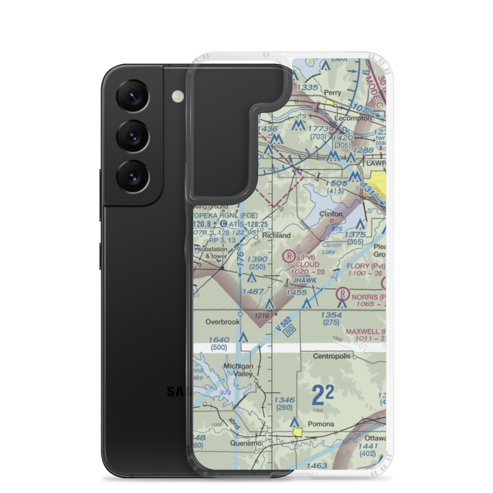 Cloud Airport (7KS2) VFR Sectional Samsung Case Samsung Galaxy S22 model shown
