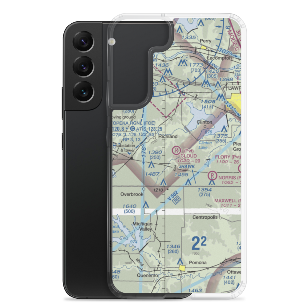 Cloud Airport (7KS2) VFR Sectional Samsung Case Samsung Galaxy S22 Plus model shown