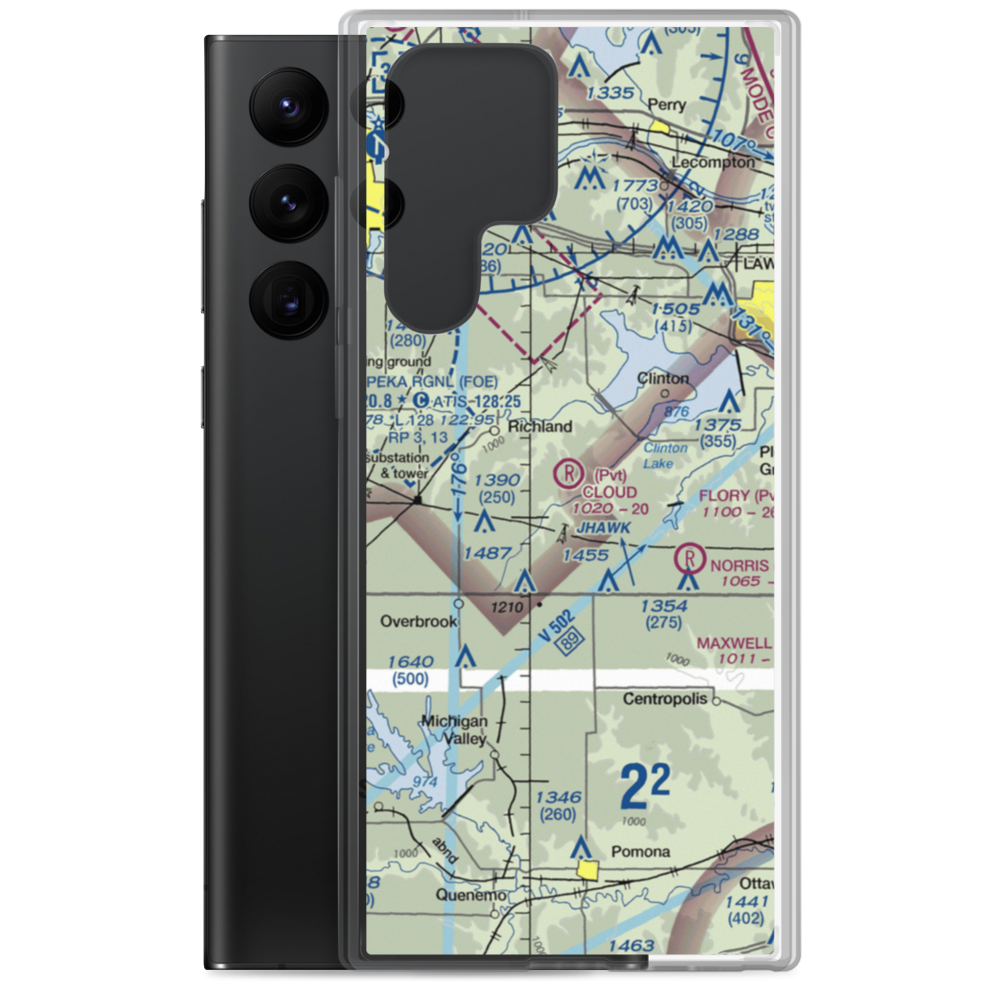Cloud Airport (7KS2) VFR Sectional Samsung Case Samsung Galaxy S22 Ultra model shown