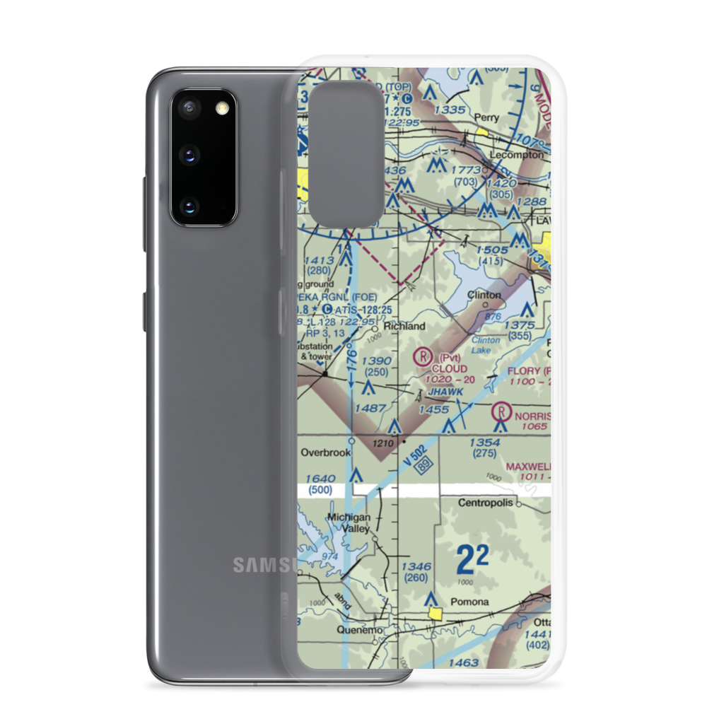 Cloud Airport (7KS2) VFR Sectional Samsung Case Samsung Galaxy S20 model shown