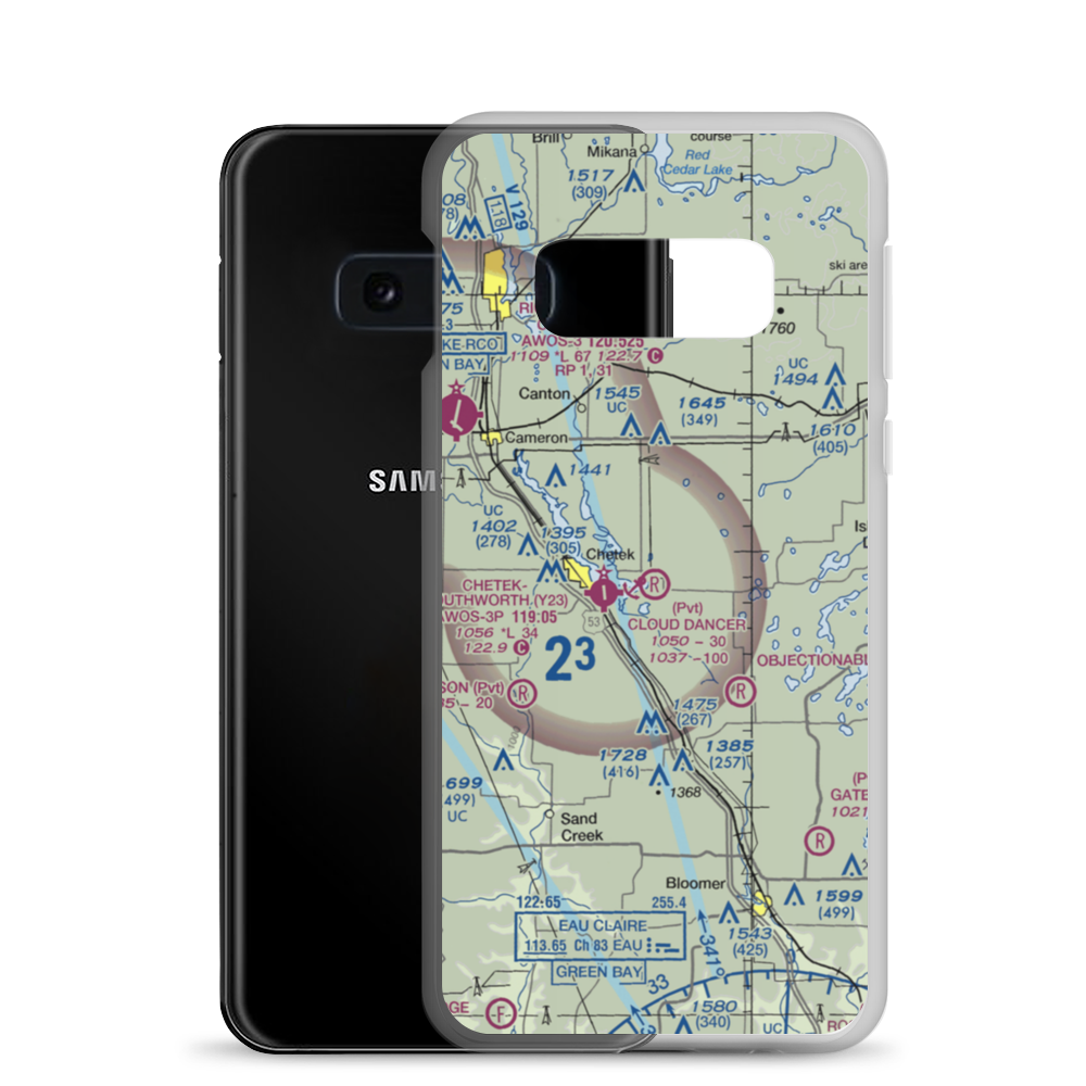 Cloud Dancer Private Airport (WS13) VFR Sectional Samsung Case Samsung Galaxy S10e model shown
