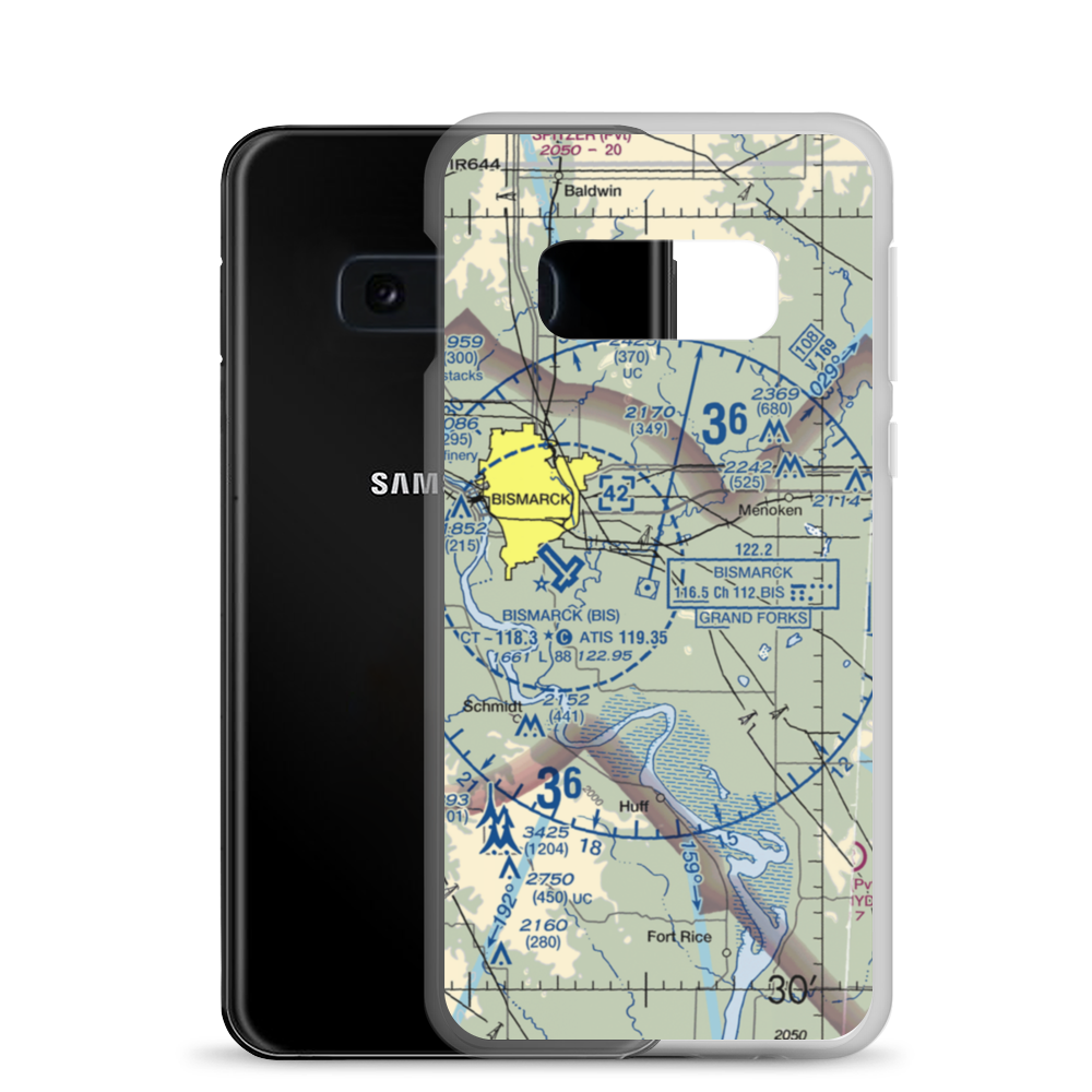 Cloud Nine Airport (ND98) VFR Sectional Samsung Case Samsung Galaxy S10e model shown