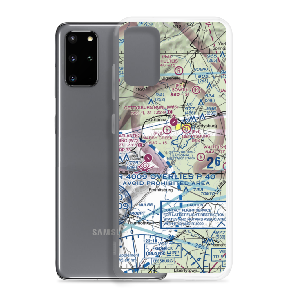 Cloudbound Airport (PA47) VFR Sectional Samsung Case Samsung Galaxy S20 Plus model shown
