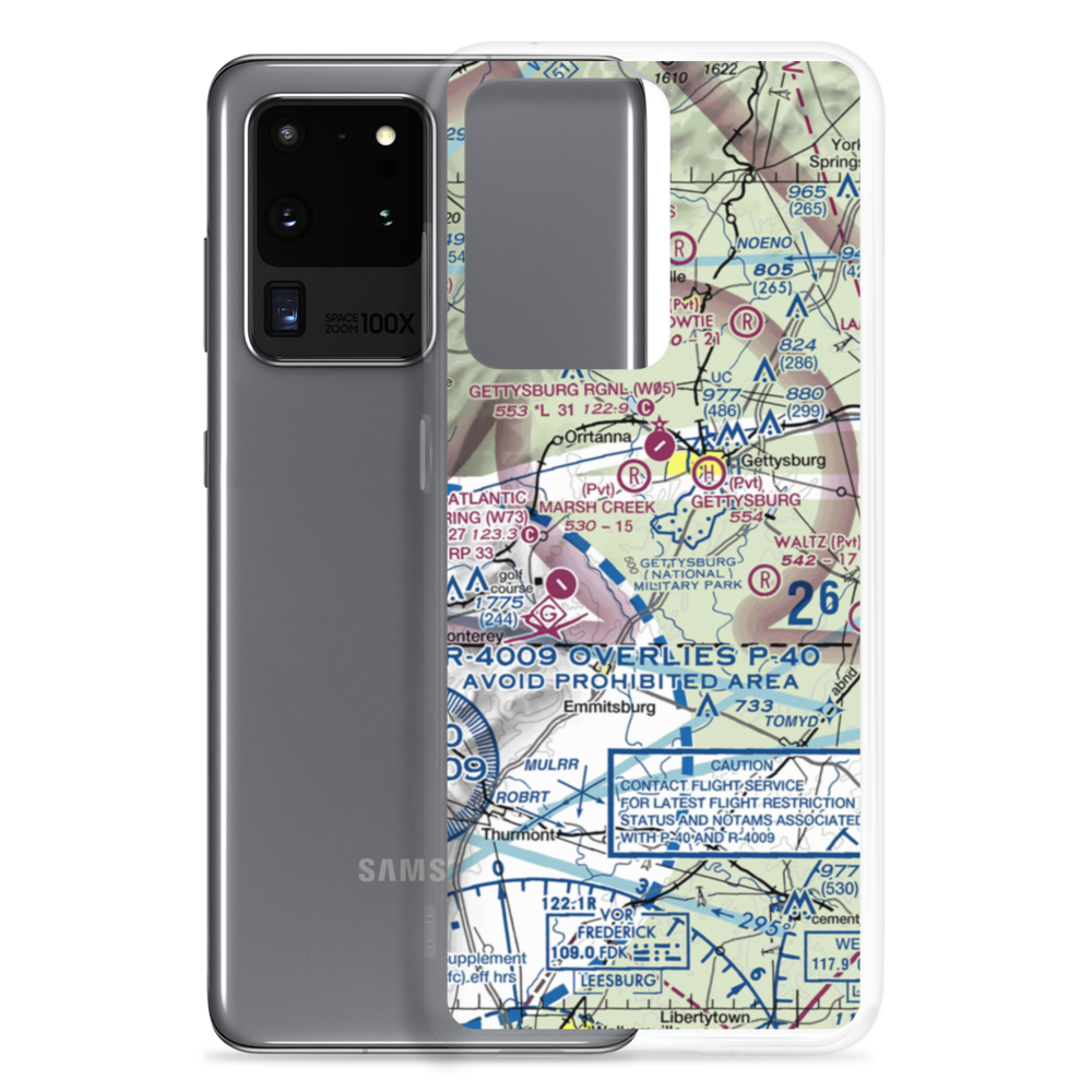 Cloudbound Airport (PA47) VFR Sectional Samsung Case Samsung Galaxy S20 Ultra model shown