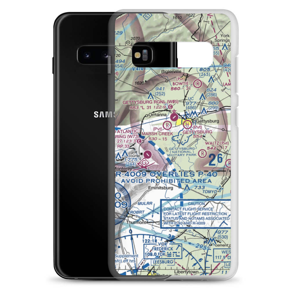 Cloudbound Airport (PA47) VFR Sectional Samsung Case Samsung Galaxy S10+ model shown