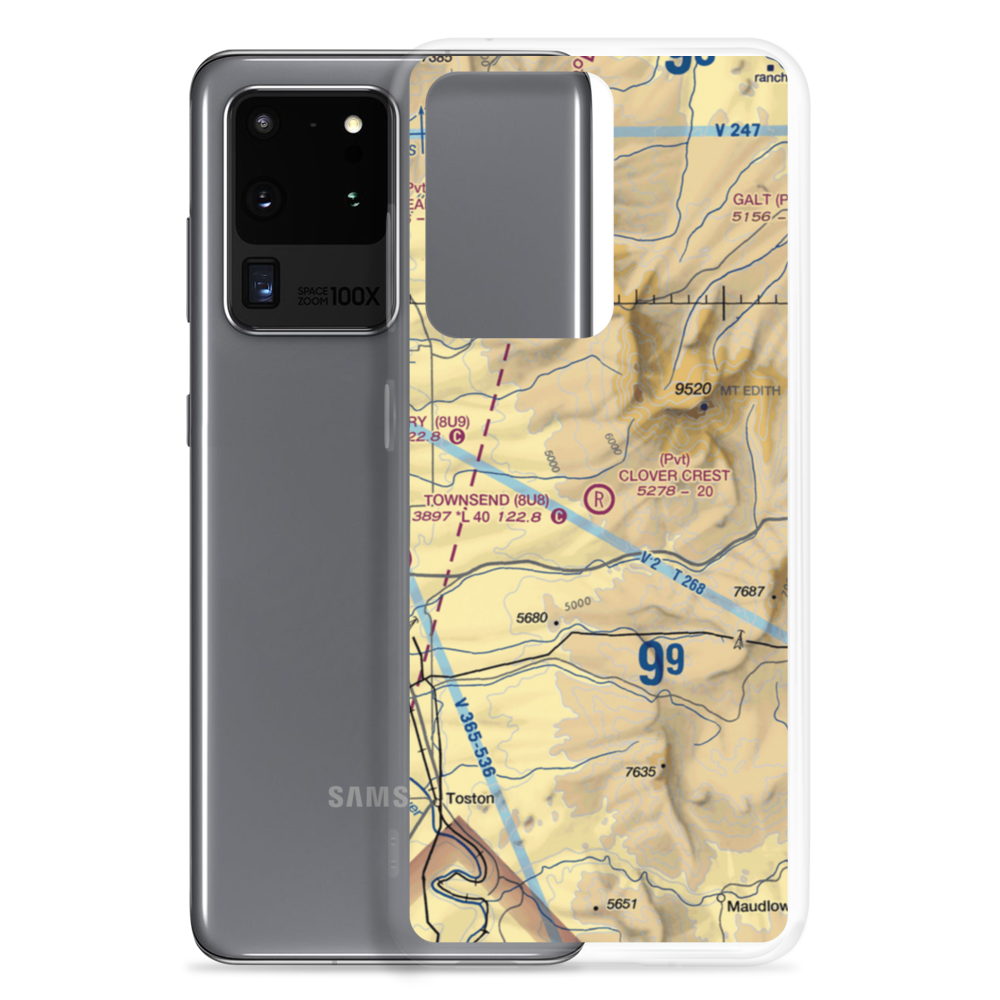 Clover Crest Airpark (MT24) VFR Sectional Samsung Case Samsung Galaxy S20 Ultra model shown