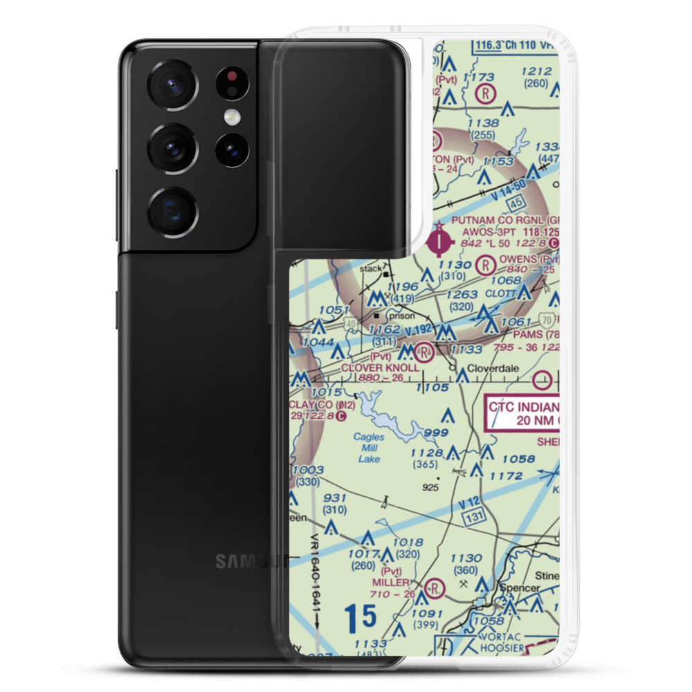 Clover Knoll Airport (II07) VFR Sectional Samsung Case Samsung Galaxy S21 Ultra model shown