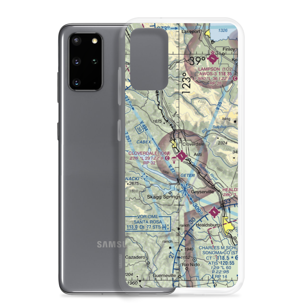 Cloverdale Municipal Airport (O60) VFR Sectional Samsung Case Samsung Galaxy S20 Plus model shown