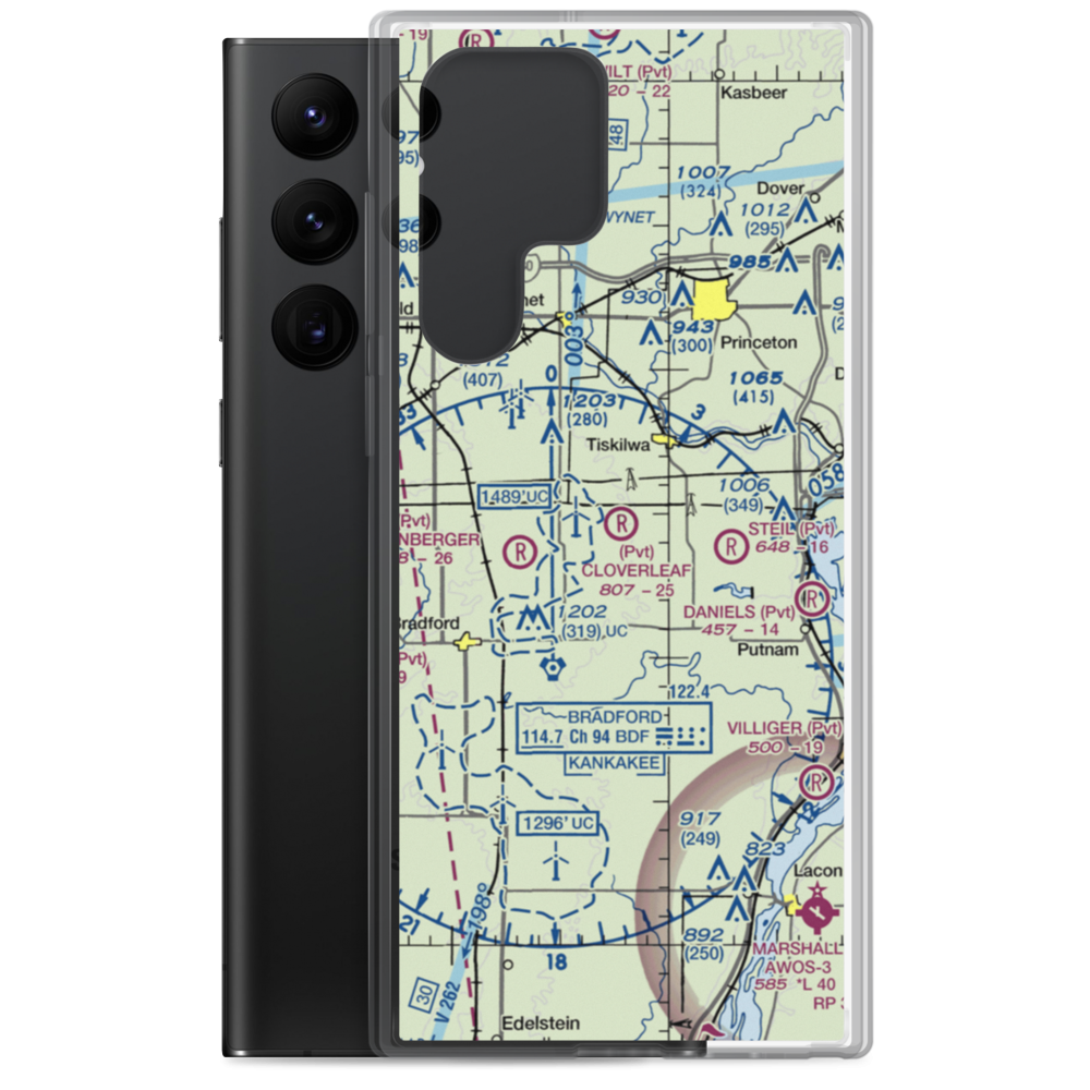 Cloverleaf Ranch Airport (15LL) VFR Sectional Samsung Case Samsung Galaxy S22 Ultra model shown