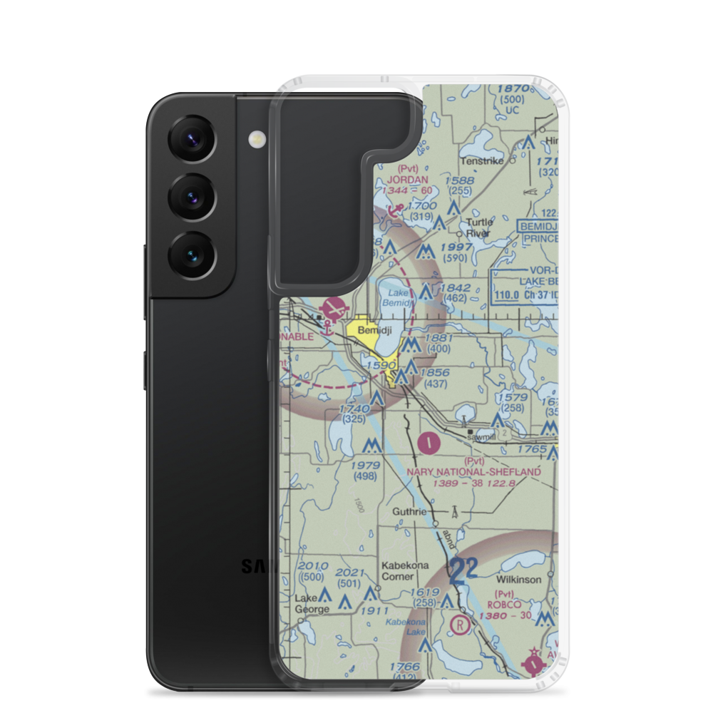 Cloverleaf-East Bemidji Airport (MY54) VFR Sectional Samsung Case Samsung Galaxy S22 model shown