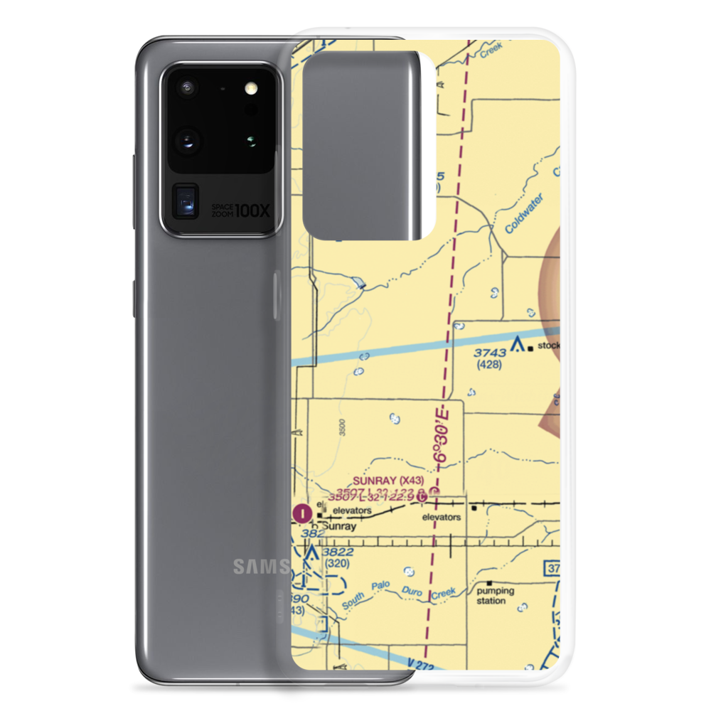 Cluck Ranch Airport (2E3) VFR Sectional Samsung Case Samsung Galaxy S20 Ultra model shown