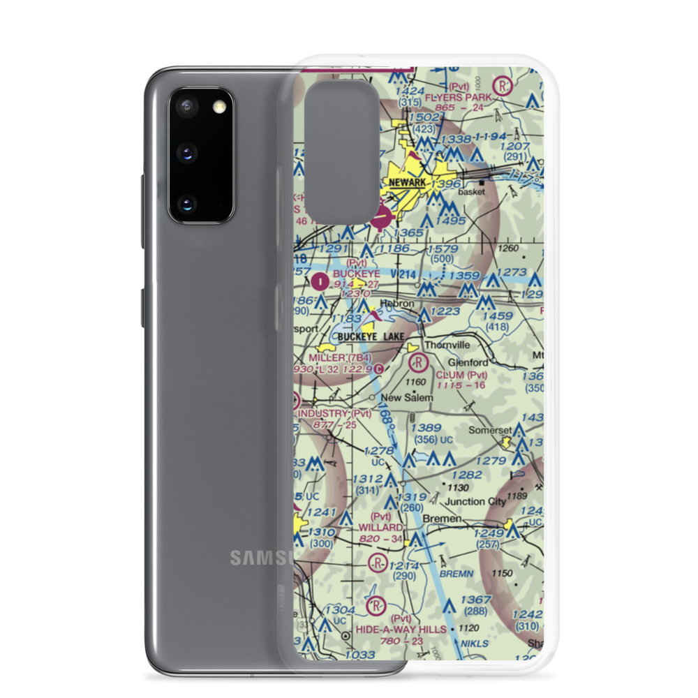 Clum Airport (8OI5) VFR Sectional Samsung Case Samsung Galaxy S20 model shown