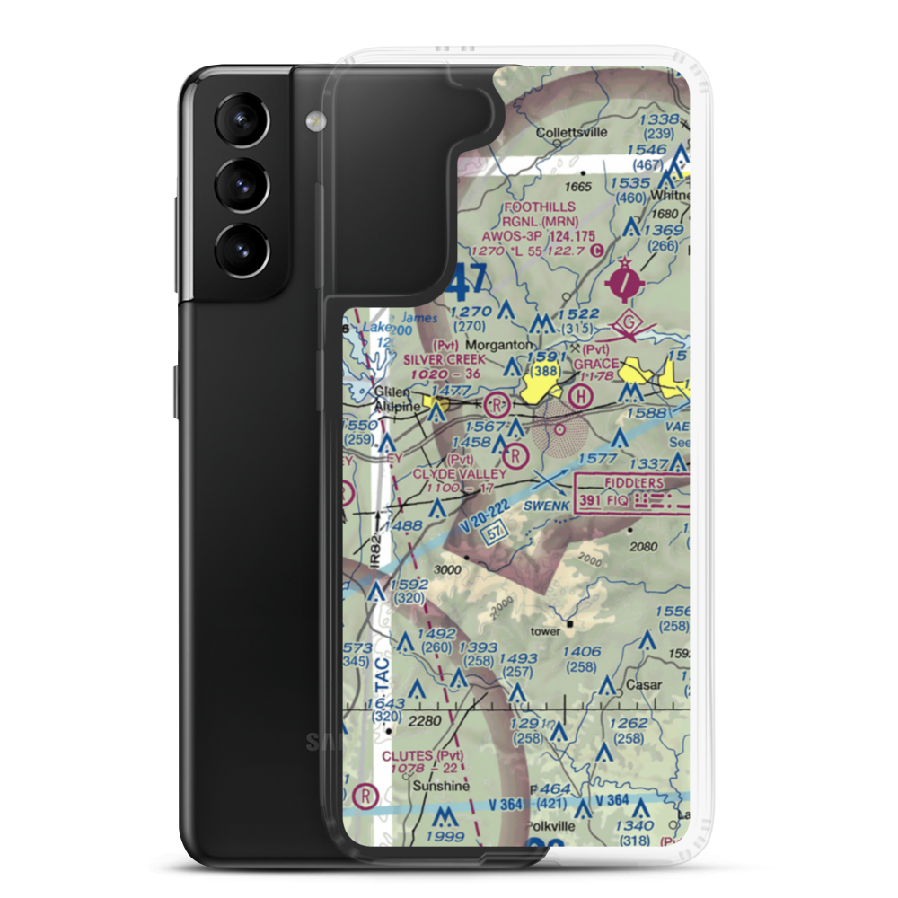 Clyde Valley Airport (3NC0) VFR Sectional Samsung Case Samsung Galaxy S21 Plus model shown