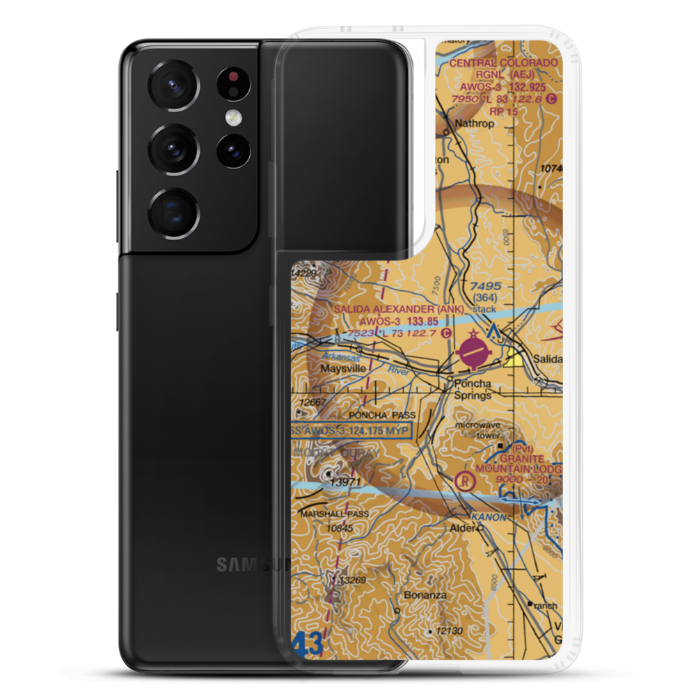 CMRS Airdrome Airport (2CO2) VFR Sectional Samsung Case Samsung Galaxy S21 Ultra model shown
