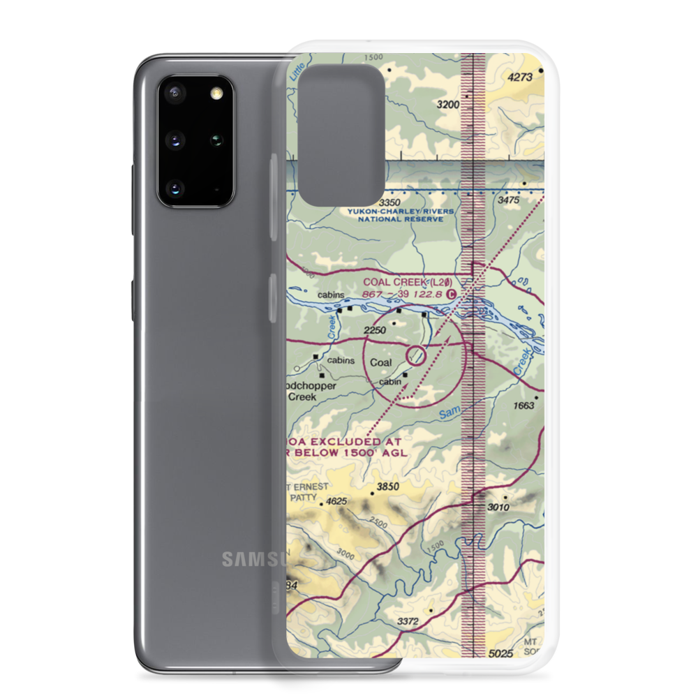 Coal Creek Airport (L20) VFR Sectional Samsung Case Samsung Galaxy S20 Plus model shown
