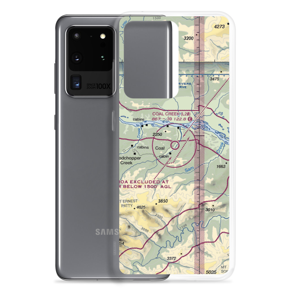 Coal Creek Airport (L20) VFR Sectional Samsung Case Samsung Galaxy S20 Ultra model shown
