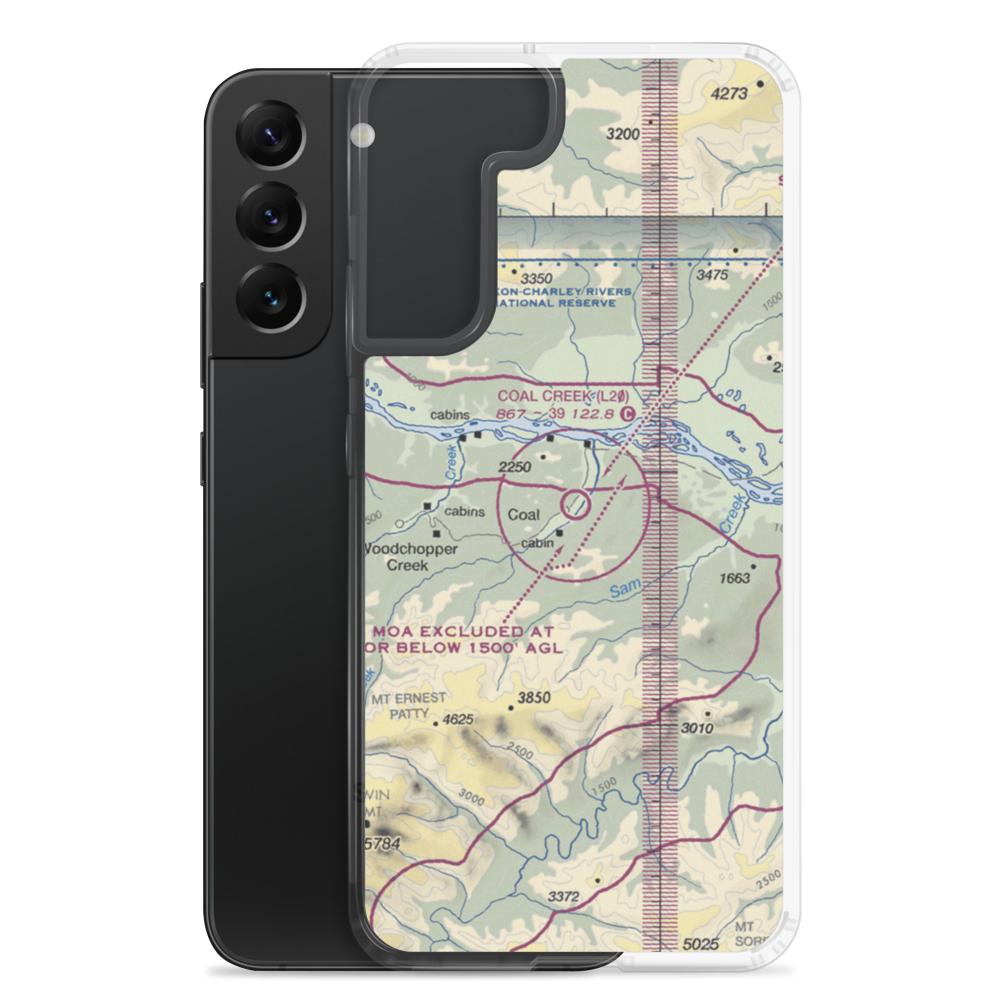 Coal Creek Airport (L20) VFR Sectional Samsung Case Samsung Galaxy S22 Plus model shown