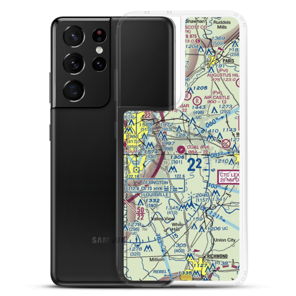 Coal Field (US-0199) VFR Sectional Samsung Case Samsung Galaxy S21 Ultra model shown