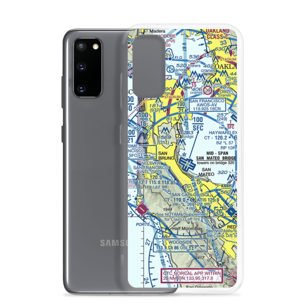 Coast Guard Air Station San Francisco (SFS) VFR Sectional Samsung Case Samsung Galaxy S20 model shown