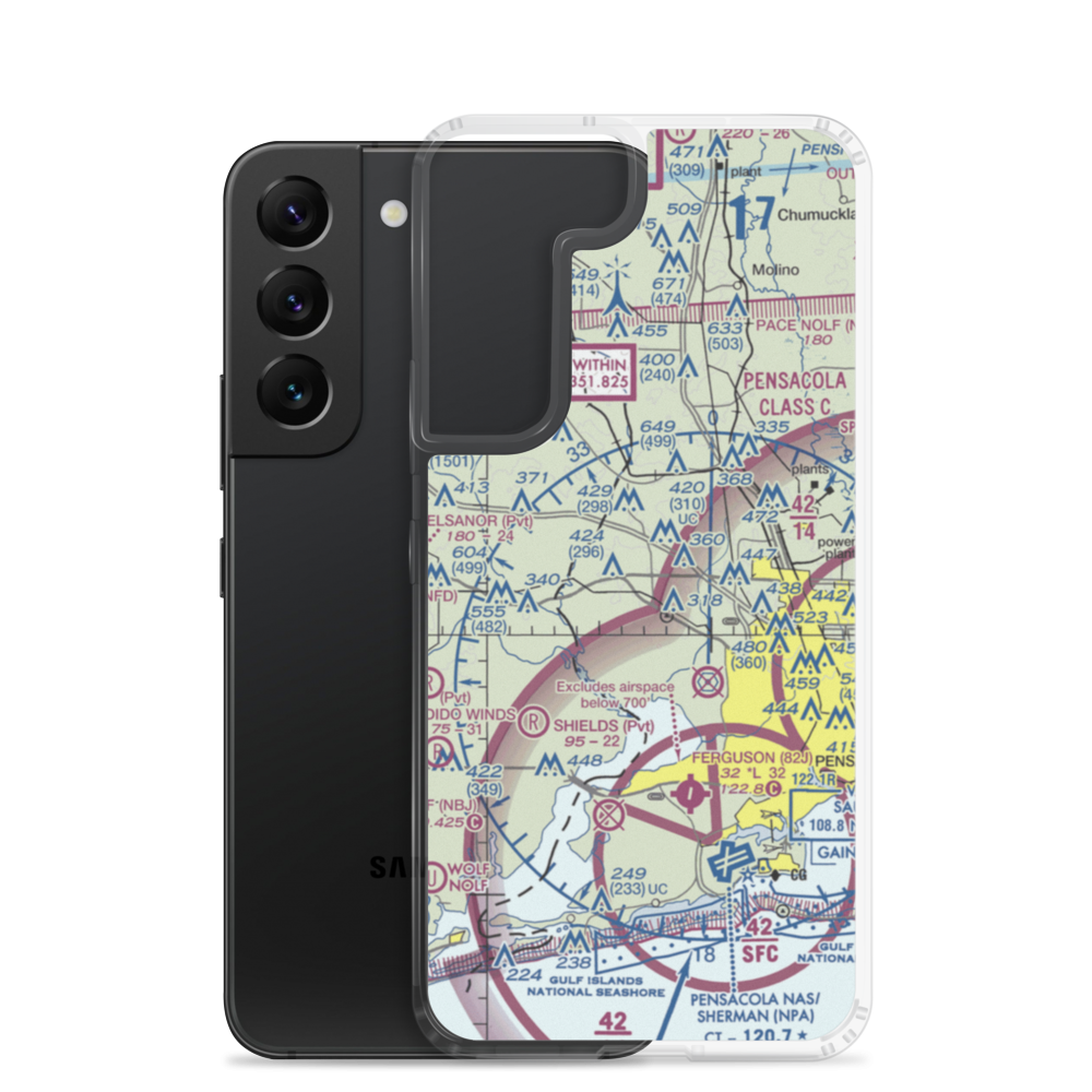 Coastal Airport (83J) VFR Sectional Samsung Case Samsung Galaxy S22 model shown
