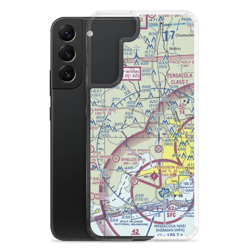 Coastal Airport (83J) VFR Sectional Samsung Case Samsung Galaxy S22 Plus model shown