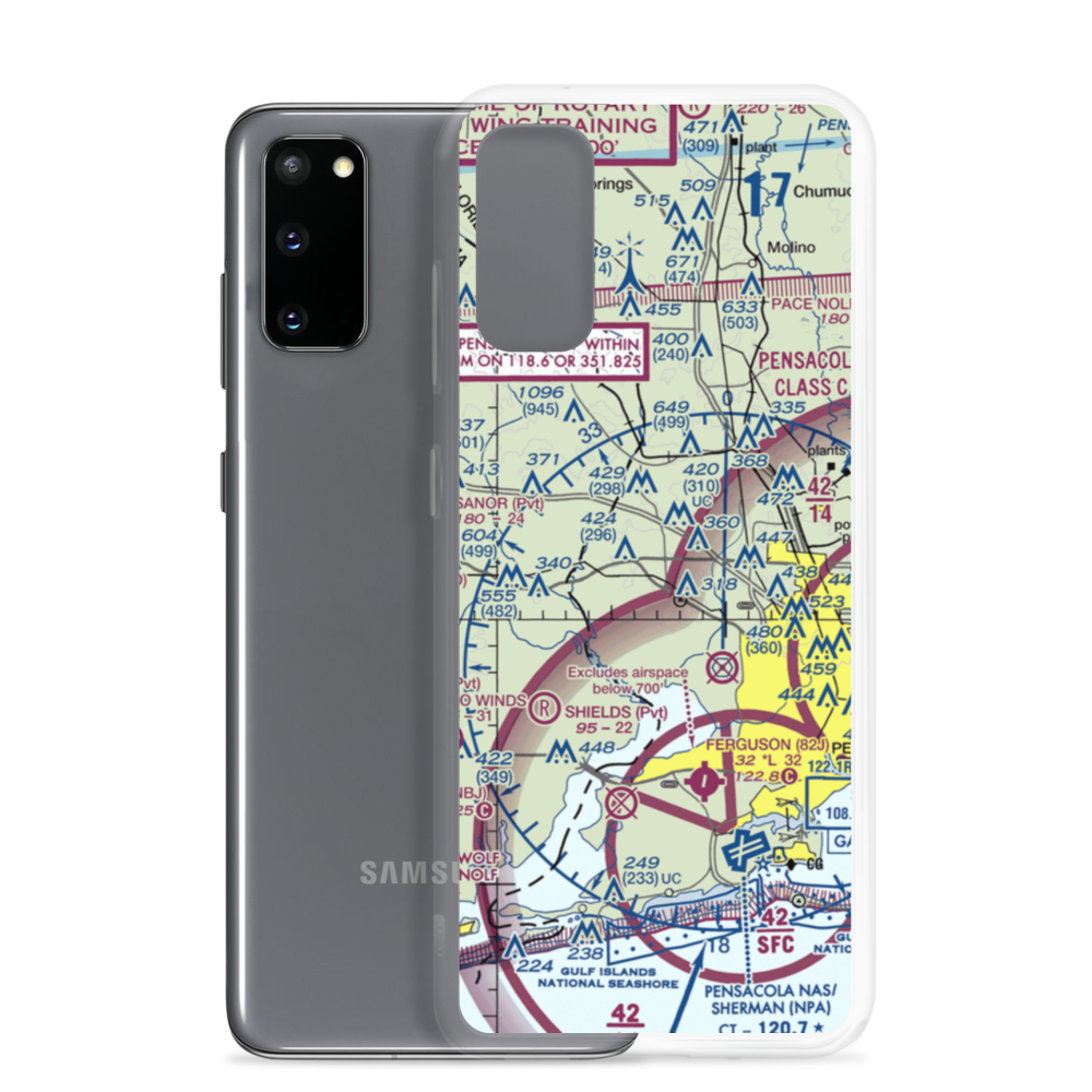 Coastal Airport (83J) VFR Sectional Samsung Case Samsung Galaxy S20 model shown