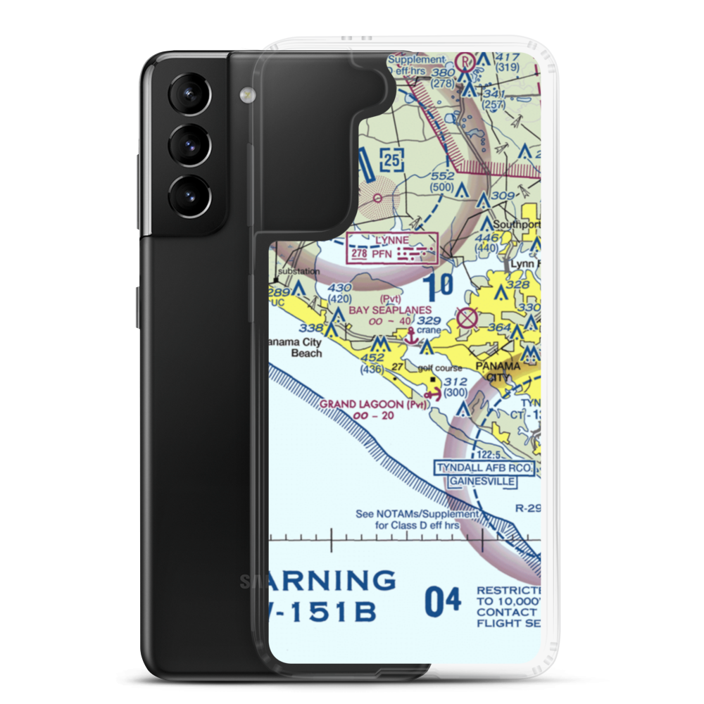 Coastal Systems Station Heliport (NBV) VFR Sectional Samsung Case Samsung Galaxy S21 Plus model shown