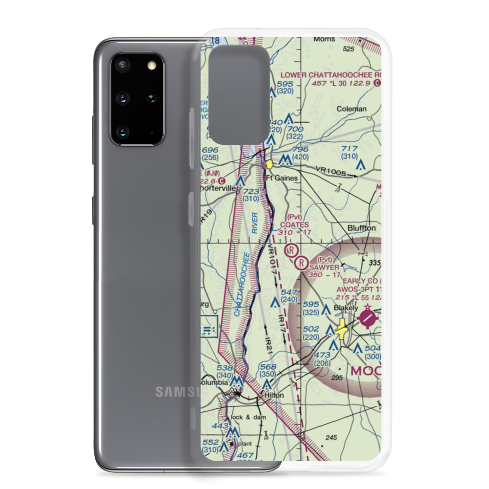 Coates Airport (79GA) VFR Sectional Samsung Case Samsung Galaxy S20 Plus model shown